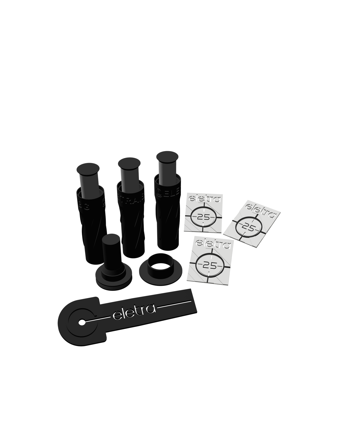 Adjustable hidden hangers set with two lengths